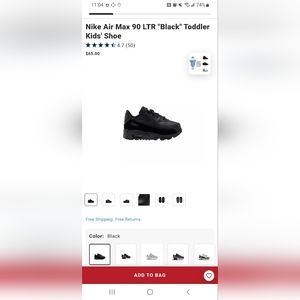 Nike Air Max 90 LTR "Black" Toddler Kids' Shoe